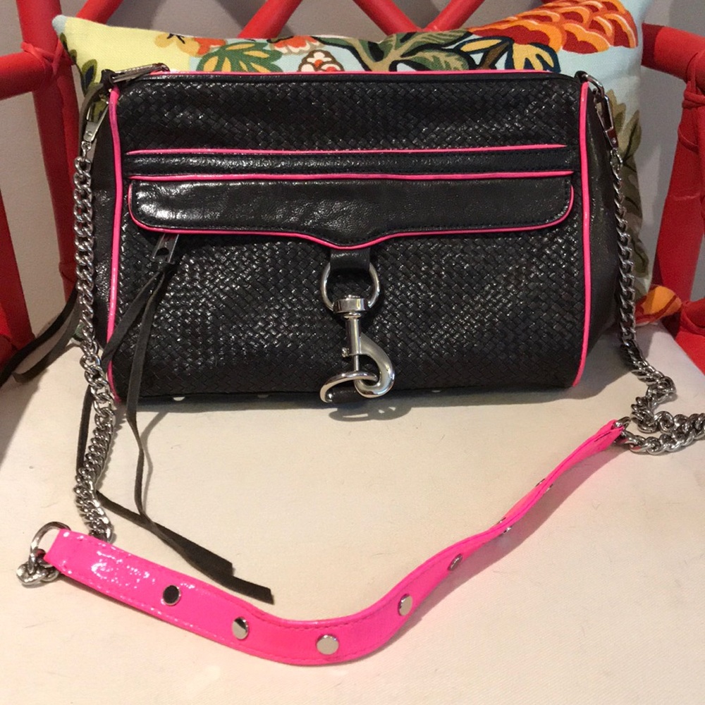Rebecca Minkoff M.A.C. Crossbody Navy & Hot Pink